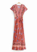 Vestido Longo Envelope Estampado