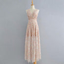 Vestido de Festa Longo Tule Bordado