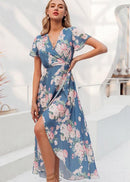 Vestido Midi Transpassado Floral